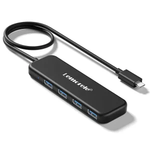 Lemorele (TC41) 4 in 1 Type-C To USB 3.0 HUB Metal