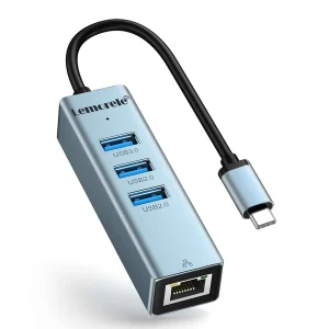 Lemorele (TC43L) Type-C TO 4 in 1 USB 3.0 HUB+LAN Multiport