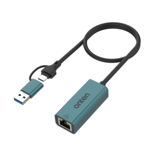 ONTEN (OTN-UE106) USB-A & USB-C to RJ45 Ethernet Adapter – 100Mbps LAN Network Adapter