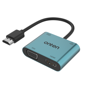 ONTEN (OTN-5166HV)  4-in-1 HDMI to HDMI+VGA  With Audio Adapter