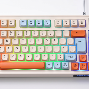 ONTEN (OTN-KB201) RGB Gaming Keyboard, Full Size USB Wired Glowing Backlit Keyboard with Multimedia Controls