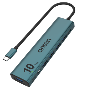 ONTEN (OTN-UC615) 6 in 1 USB 3.2 Gen 2, 6-Ports 10G Hub (with Power Supply)