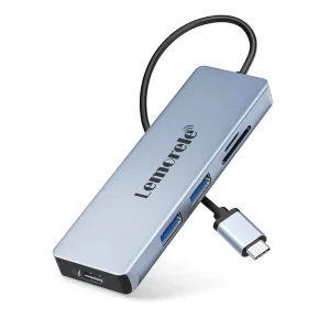 Lemorele (TC18) 5 in 1 Type-C TO {USB+Micro SD Card+HDMI} HUB METAL