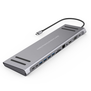 ONTEN (OTN-9199A) 13-in-1 USB-C Multi-Function Docking Station with 4K HDMI, VGA, Gigabit LAN & PD Charging
