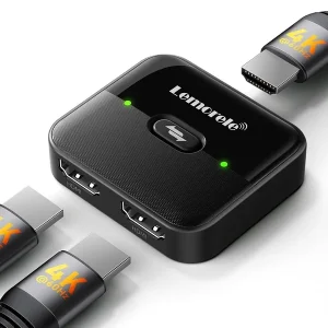 Lemorele (HS001) 1 IN 2 OUT HDMI Switch Black 4K60Hz