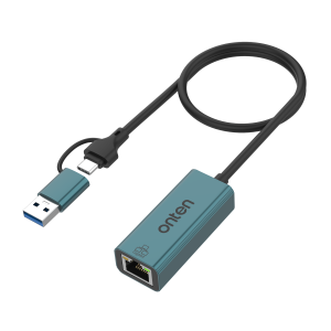ONTEN (OTN-UE106+) USB-A & USB-C to Gigabit Ethernet Adapter – 1000Mbps RJ45 LAN Network Adapter
