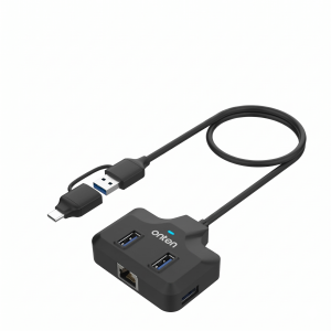 ONTEN (OTN-UCA5311) 5-in-1 USB-C & USB 3.0 Hub with Gigabit Ethernet , 4-Port USB LAN Adapter