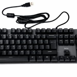 Hama KC-650 Wired Mechanical Office Keyboard with Backlit Full-Size Layout