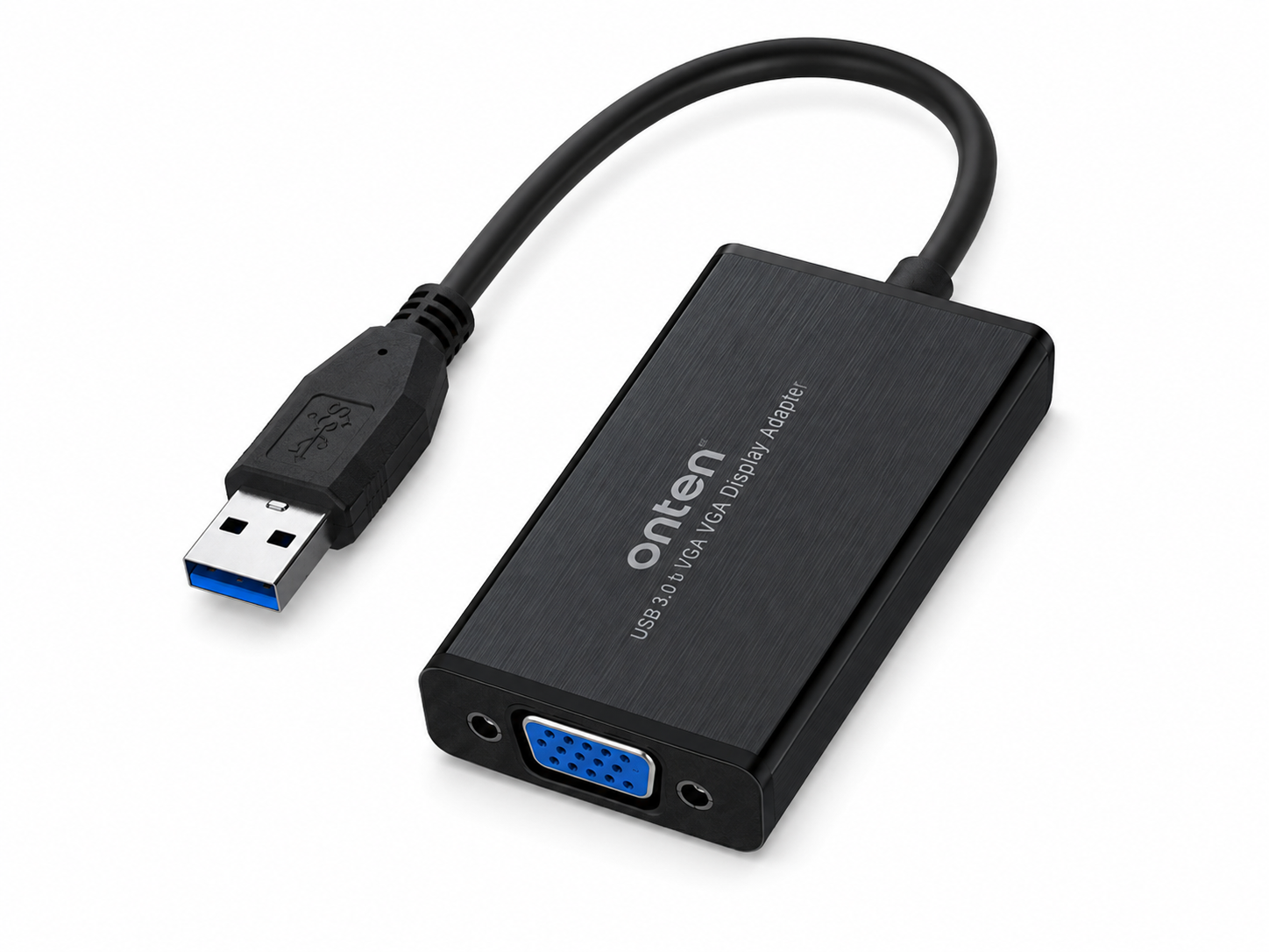 ONTEN OTN-5201 USB VGA Adapter 1080P Front ONTEN USB VGA Adapter OTN-5201 USB 3.0 to VGA 1080P front view